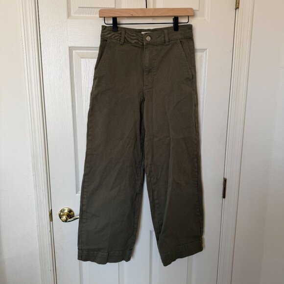 Everlane The Utility Wide-Leg Pant  (2, Kalamata) - Picture 4 of 8